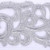Vickerman QK252211 - White / Silver Velvet Wired Decorative Ribbon - 4" x 5 Yards