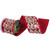 Vickerman QK252603 - Red / Champagne Velvet Wired Decorative Ribbon - 4" x 5 Yards