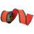 Vickerman QK254218 - Orange / Gold Dupion Wired Decorative Ribbon - 3" x 10 Yards