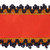 Vickerman QK254218 - Orange / Gold Dupion Wired Decorative Ribbon - 3" x 10 Yards