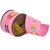 Vickerman QK259979 - Pink / Gold Nutcracker Wired Christmas Ribbon - 4" x 10 Yards 