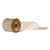 Vickerman QY230390 - Natural / Jute Tinsel Grid Wired Decorative Ribbon - 4" x 10 Yards