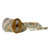 Vickerman QY233735 - Gold / Teal Paisley Wired Decorative Ribbon - 4" x 10 Yards