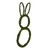 Vickerman FPQ240126M - 26" H x 2" W Bunny Outline Mossy Twig Wreath 