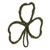 Vickerman FPQ241324M - 24" H x 24" W Shamrock Outline Mossy Twig Wreath 