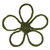 Vickerman FPQ241724M - 24" H x 24" W Flower Outline Mossy Twig Wreath