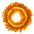Vickerman K237237LED - 36" Flocked Yellow Wreath with Yellow LED Lights 