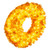 Vickerman K237237LED - 36" Flocked Yellow Wreath with Yellow LED Lights 
