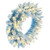 Vickerman K255831LED - 30" Flocked Baby Blue Wreath with Warm White LED Lights