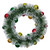 Vickerman LS203419 - 18" Frosted Green Wreath Red/Green/Gold