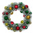 Vickerman LS203419 - 18" Frosted Green Wreath Red/Green/Gold 