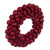 Vickerman N250903UV - 28" Red Matte Shiny Pearl Ball Wreath 