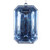 Vickerman MT233032 - 8 inch Baby Blue Rectangle Jewel Glitter Christmas Ornament - 2 Pack