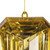Vickerman MT233038 - 8 inch Champagne Rectangle Jewel Glitter Christmas Ornament - 2 Pack