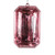 Vickerman MT233077 - 8 inch Baby Pink Rectangle Jewel Glitter Christmas Ornament - 2 Pack