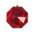 Vickerman MT233203 - 4 inch to 5 inch Red Jewel Glitter Assorted Christmas Ornament - 4 Pack
