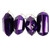Vickerman MT233266 - 4 inch to 5 inch Purple Jewel Glitter Assorted Christmas Ornament - 4 Pack
