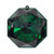 Vickerman MT233274 - 4 inch to 5 inch Dk Green Jewel Glitter Assorted Christmas Ornament - 4 Pack 