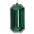 Vickerman MT233274 - 4 inch to 5 inch Dk Green Jewel Glitter Assorted Christmas Ornament - 4 Pack 
