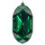Vickerman MT233274 - 4 inch to 5 inch Dk Green Jewel Glitter Assorted Christmas Ornament - 4 Pack 