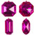 Vickerman MT233279 - 4 inch to 5 inch Pink Jewel Glitter Assorted Christmas Ornament - 4 Pack 