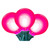 Vickerman X24G5009 - Pink LED G50 Christmas Light String - 15 Lights