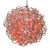 Vickerman X24S1003 - 10 in. Red LED Micro Spiral Light Ball - 80 Lights 