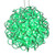 Vickerman X24S1004 - 10 in. Green LED Micro Spiral Light Ball - 80 Lights - Silver Wire 