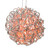 Vickerman X24S1008 - 10 in. Orange LED Micro Spiral Light Ball - 80 Lights - Silver Wire 