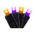 Vickerman X4K6556F - 16 ft Orange Purple LED Christmas Light String - 50 Lights - Black Wire