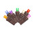 Vickerman X6B66100STR - Multicolor LED Coaxial Christmas Light String - 100 Lights - Brown Wire