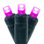 Vickerman X6G66510FPBG - 25 ft Pink LED Coaxial Christmas Light String - 50 Lights - Green Wire
