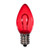 Vickerman XC7TU03-25 - C7 Transparent Red LED Replacement Bulb - 25 Pack 