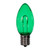 Vickerman XC9TU04-25 - C9 Transparent Green LED Replacement Bulb - 25 Pack