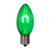 Vickerman XC9TU04-25 - C9 Transparent Green LED Replacement Bulb - 25 Pack