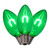 Vickerman XC9TU04-25 - C9 Transparent Green LED Replacement Bulb - 25 Pack 