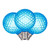 Vickerman XLEDG6L-25 - G50 Faceted Blue LED Replacement Bulb - 25 Pack 