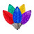 Vickerman XRETC900T-25 - C9 Retro Faceted Multicolor Twinkle LED Replacement Bulb - 25 Pack