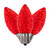Vickerman XRETC903-25 - C9 Retro Faceted Red LED Replacement Bulb - 25 Pack