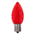 Vickerman XRETC903-25 - C9 Retro Faceted Red LED Replacement Bulb - 25 Pack