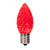 Vickerman XRETC903T-25 - C9 Retro Faceted Red Twinkle LED Replacement Bulb - 25 Pack