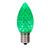 Vickerman XRETC904-25 - C9 Retro Faceted Green LED Replacement Bulb - 25 Pack