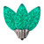 Vickerman XRETC904-25 - C9 Retro Faceted Green LED Replacement Bulb - 25 Pack 