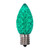 Vickerman XRETC904T-25 - C9 Retro Faceted Green Twinkle LED Replacement Bulb - 25 Pack