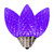 Vickerman XRETC906T-25 - C9 Retro Faceted Purple Twinkle LED Replacement Bulb - 25 Pack