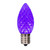 Vickerman XRETC906T-25 - C9 Retro Faceted Purple Twinkle LED Replacement Bulb - 25 Pack