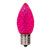 Vickerman XRETC909-25 - C9 Retro Faceted Pink LED Replacement Bulb - 25 Pack 