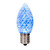 Vickerman XRETC932-25 - C9 Retro Faceted Teal LED Replacement Bulb - 25 Pack