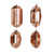 Vickerman MT233258 - 4 inch to 5 inch Rose Gold Jewel Glitter Assorted Christmas Ornament - 4 Pack