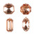 Vickerman MT233258 - 4 inch to 5 inch Rose Gold Jewel Glitter Assorted Christmas Ornament - 4 Pack 